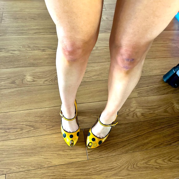 Sam Edelman polka dot wedge peep-toe - Picture 4 of 6